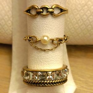 Brass Chain Ring Set